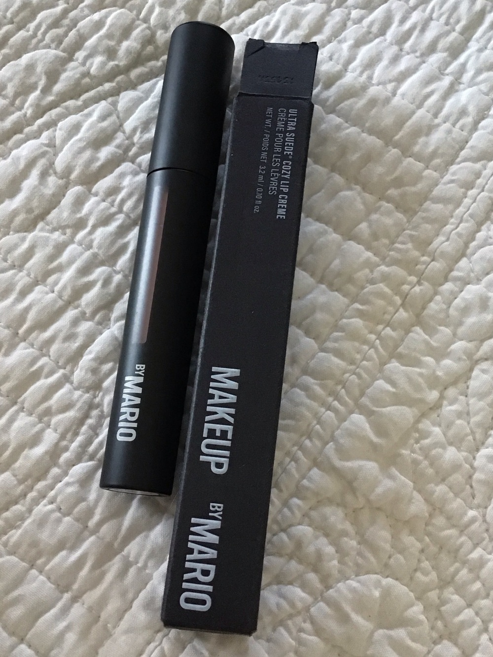 New Makeup By Mario Ultra Suede Cozy Lip Creme Lipstick Nude Suede light beige